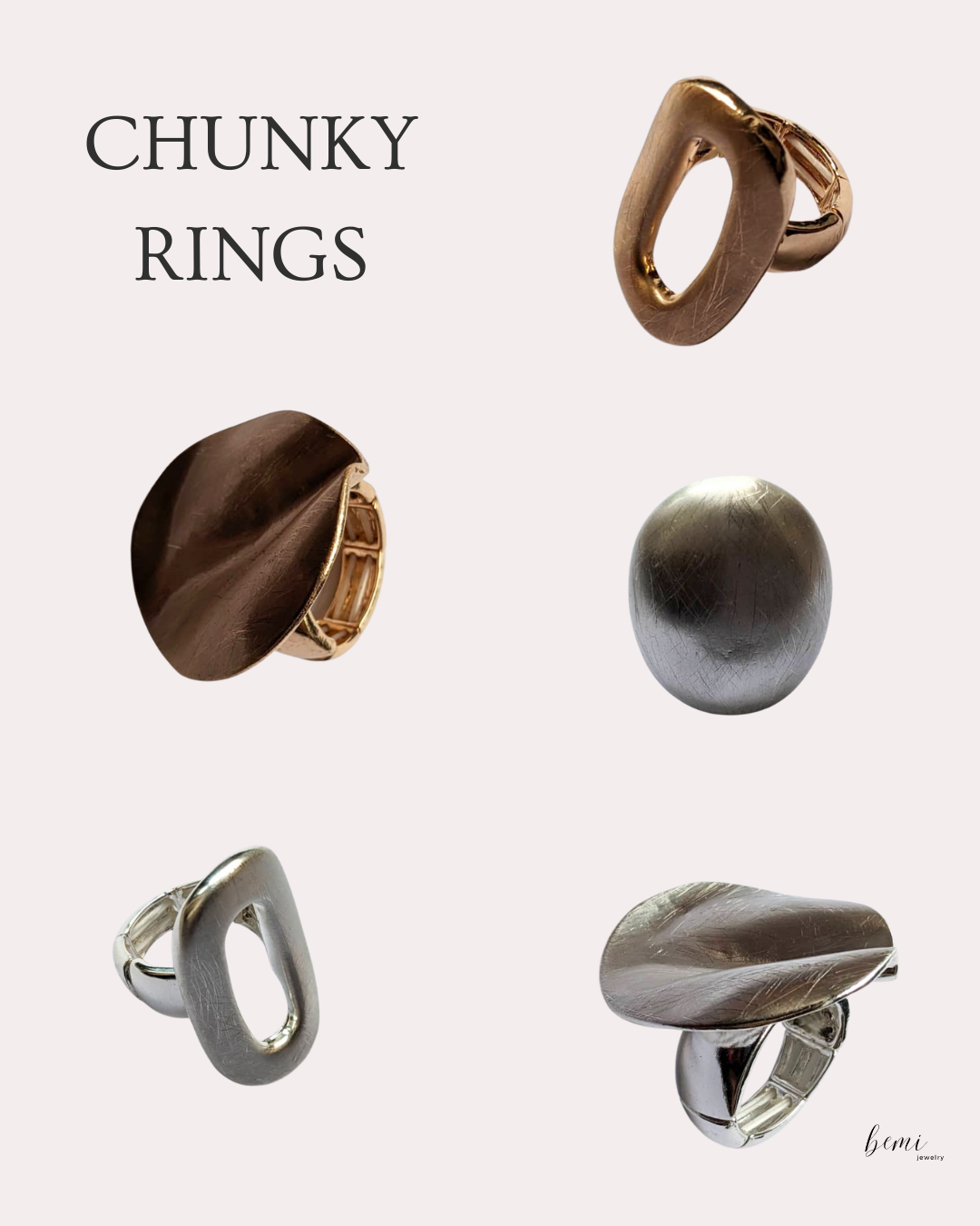 3 Chunky Rings